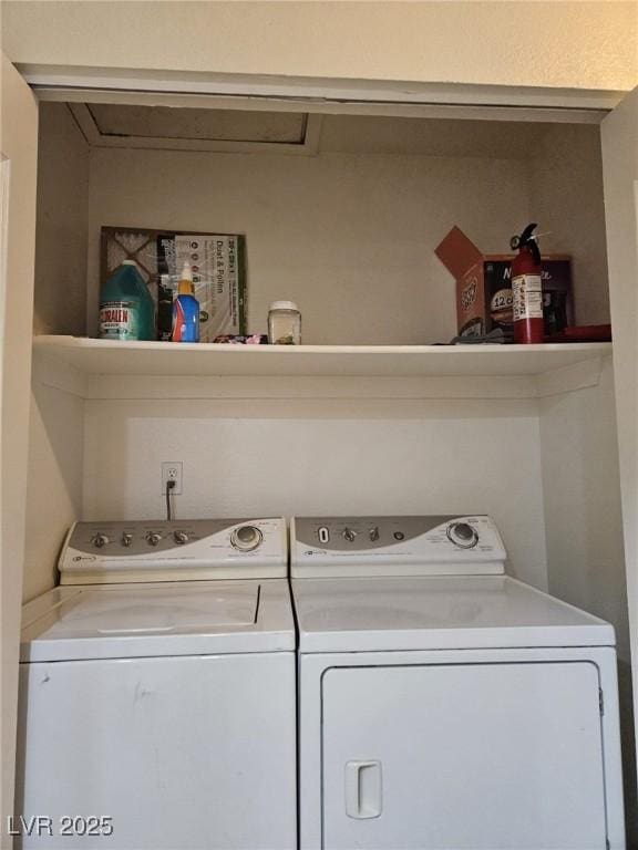 laundry area featuring separate washer and dryer