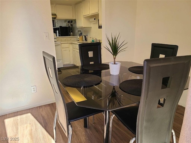 dining room featuring dark wood-type flooring