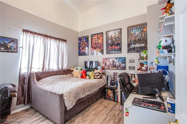 bedroom featuring light hardwood / wood-style floors