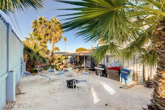 view of patio / terrace featuring area for grilling