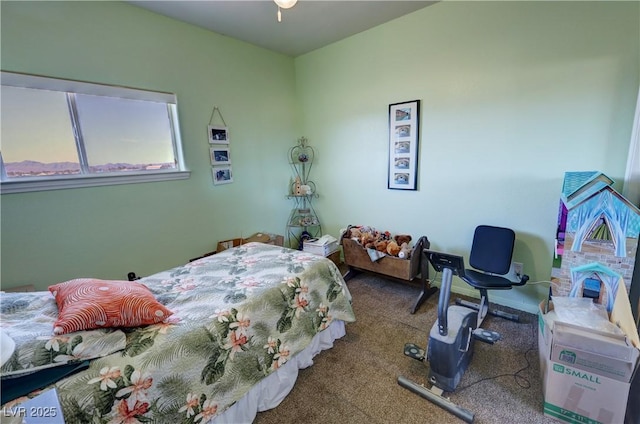 bedroom with carpet floors