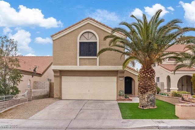 view of front facade with a garage