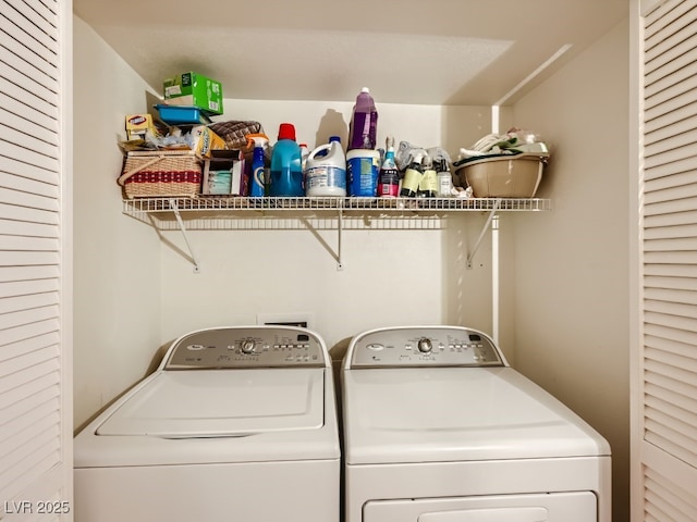 laundry area featuring separate washer and dryer