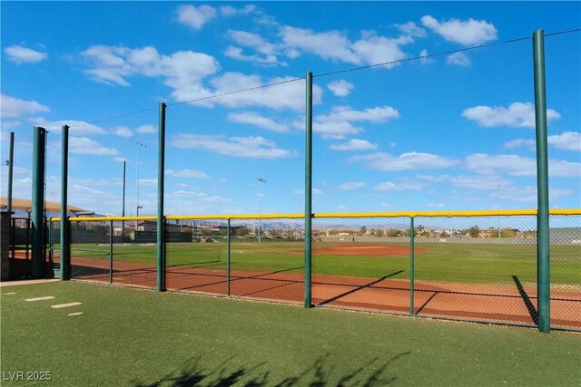 view of property's community with fence