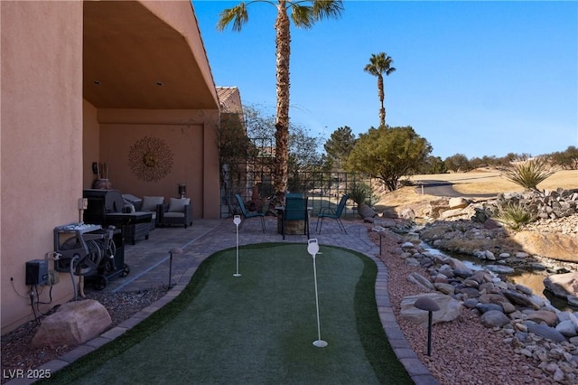 view of yard with a patio