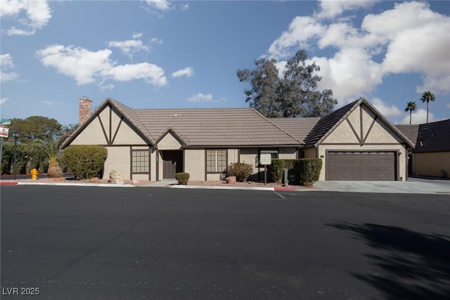 view of front facade with a garage