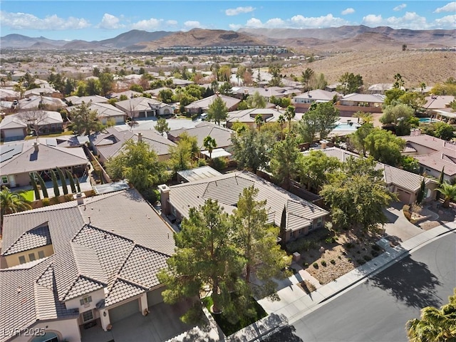 aerial view featuring a mountain view