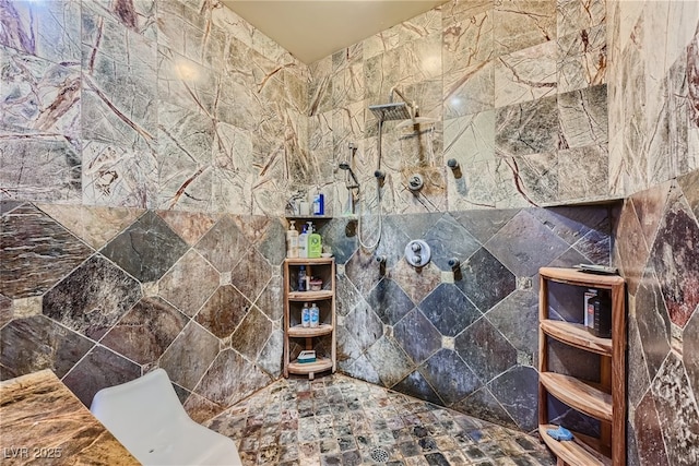 bathroom with walk in shower