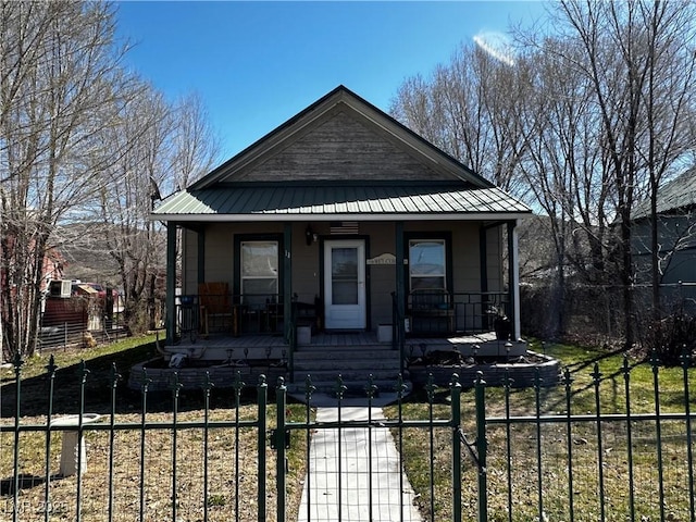 bungalow-style home with covered porch