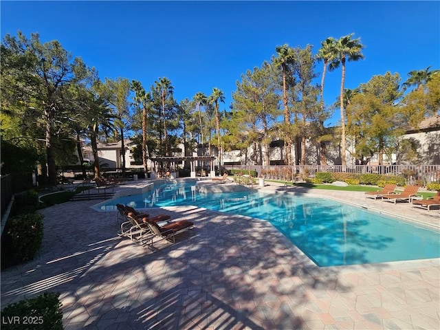 view of pool with a patio area