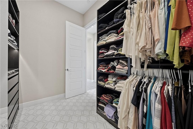 view of walk in closet