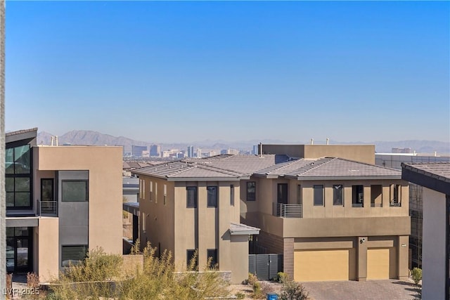 view of city featuring a mountain view