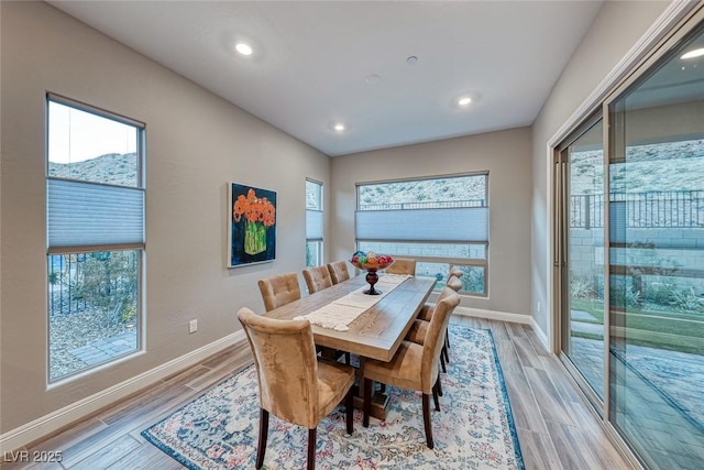 dining room with a healthy amount of sunlight