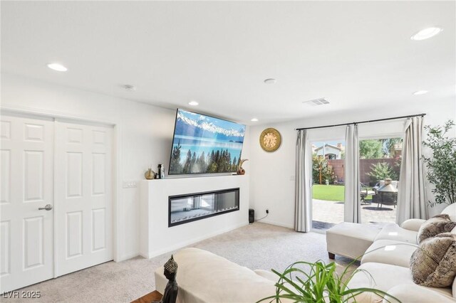 view of carpeted living room