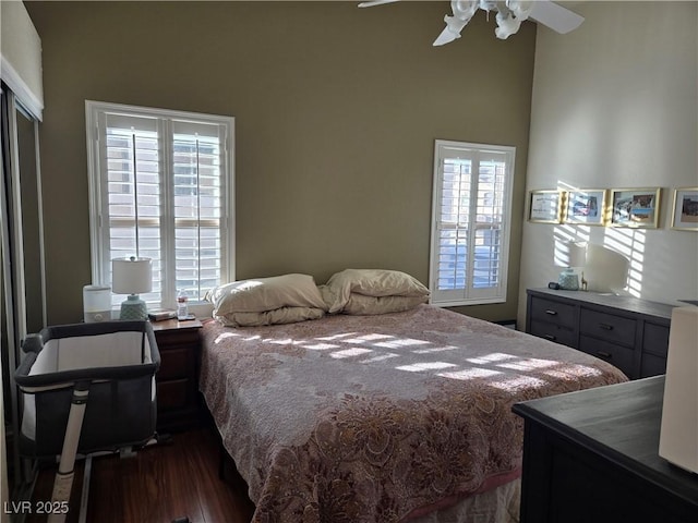 8985 S Durango Dr Unit 2062, Las Vegas, NV 89113 - bedroom featuring wood finished floors and a ceiling fan