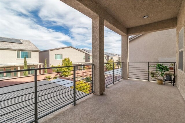 balcony featuring a residential view