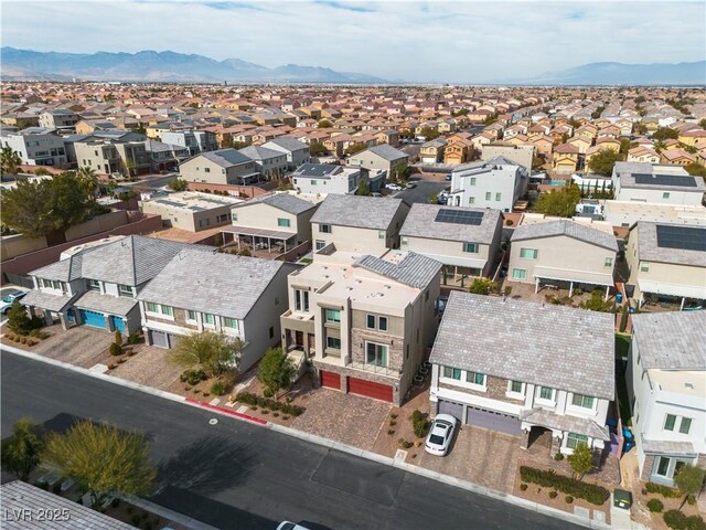 aerial view featuring a mountain view