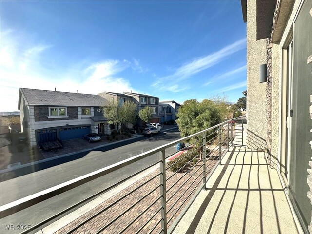 balcony with a residential view