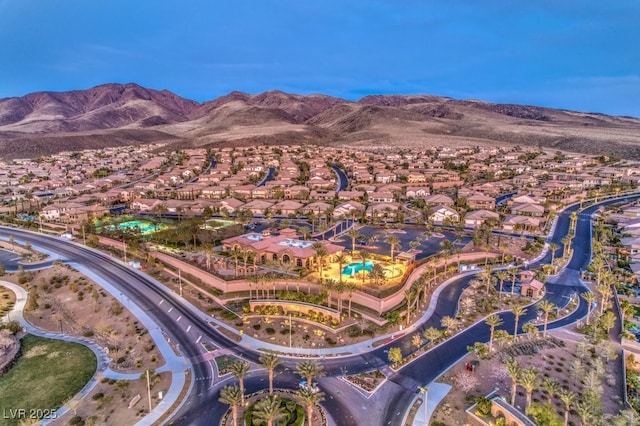 2920 Josephine Dr, Henderson, NV 89044 - aerial view of property's location with a mountain backdrop and nearby suburban area