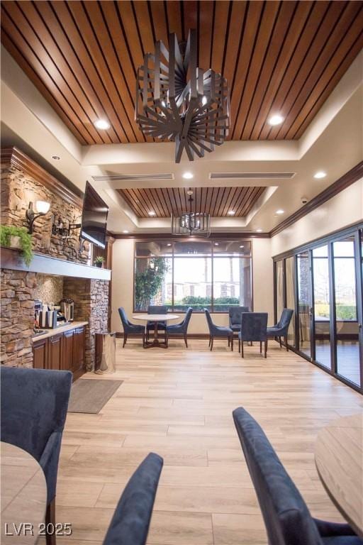 2920 Josephine Dr, Henderson, NV 89044 - lobby with crown molding and wood ceiling