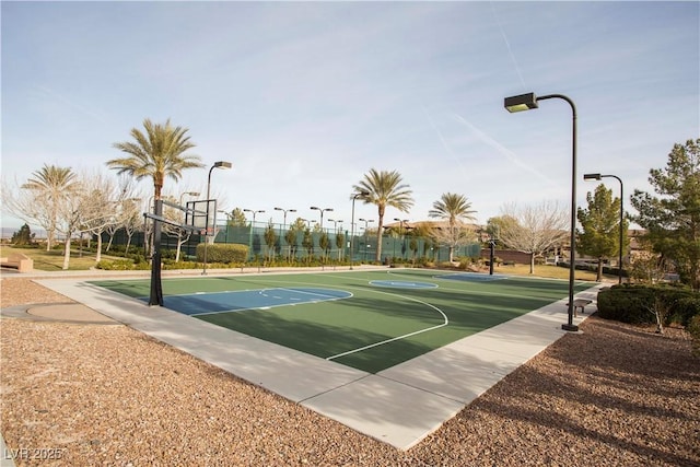 view of basketball court