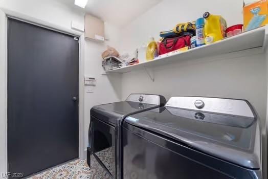 laundry room featuring washing machine and dryer