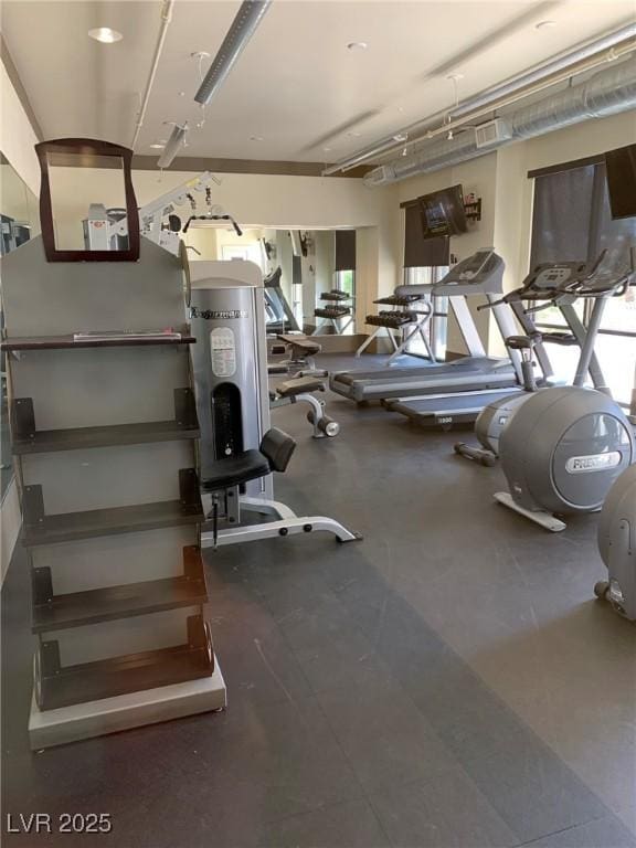 view of exercise room