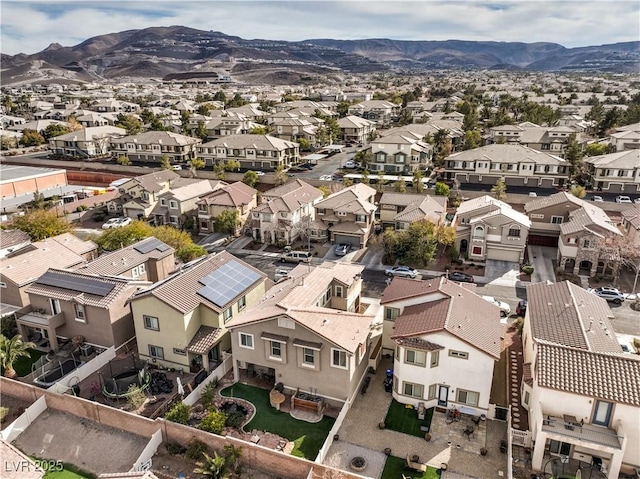 aerial view featuring a mountain view