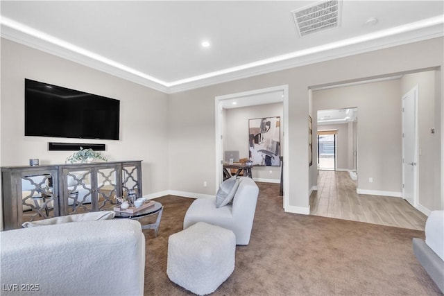 view of carpeted living room