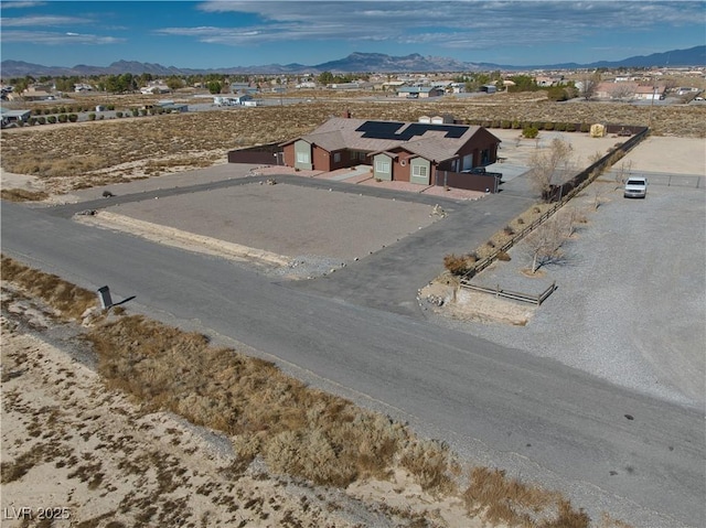 aerial view featuring a mountain view