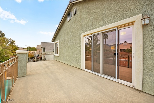 view of patio / terrace featuring a balcony