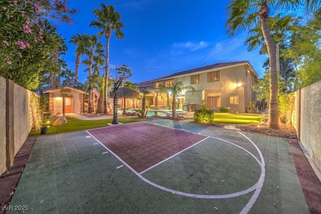 view of basketball court