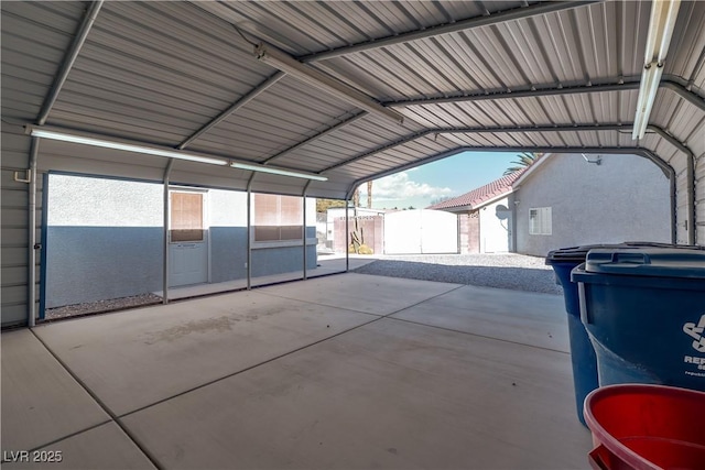 view of patio / terrace with a carport