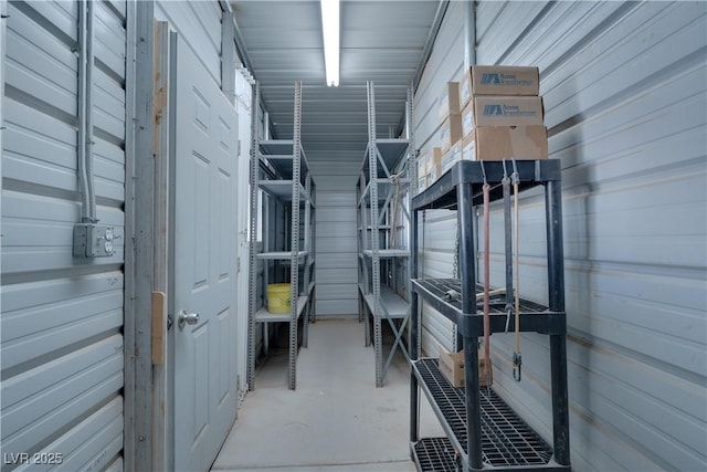 view of storage area