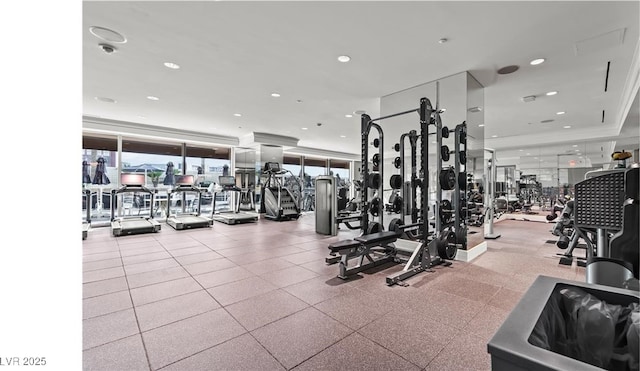 view of exercise room