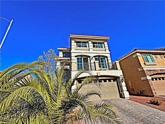 view of front of home with a garage