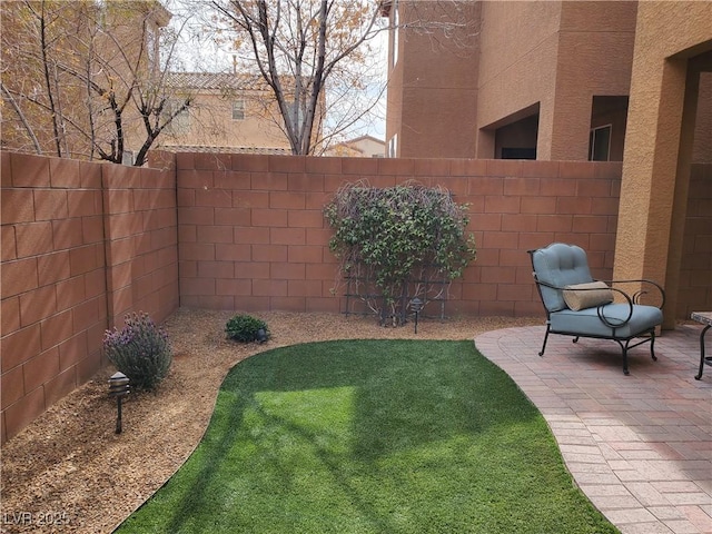 view of yard with a patio