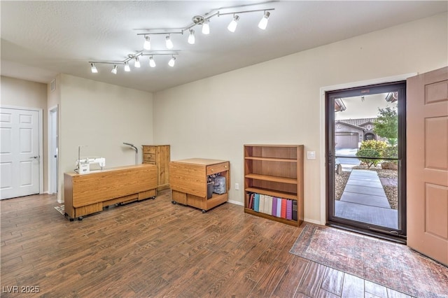 entryway featuring dark hardwood / wood-style flooring