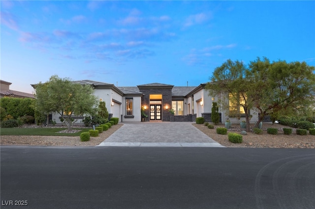 view of front of house featuring french doors