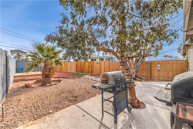 view of patio with grilling area