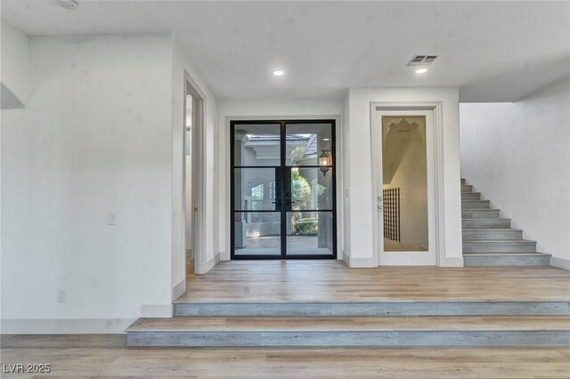 interior space featuring light hardwood / wood-style flooring