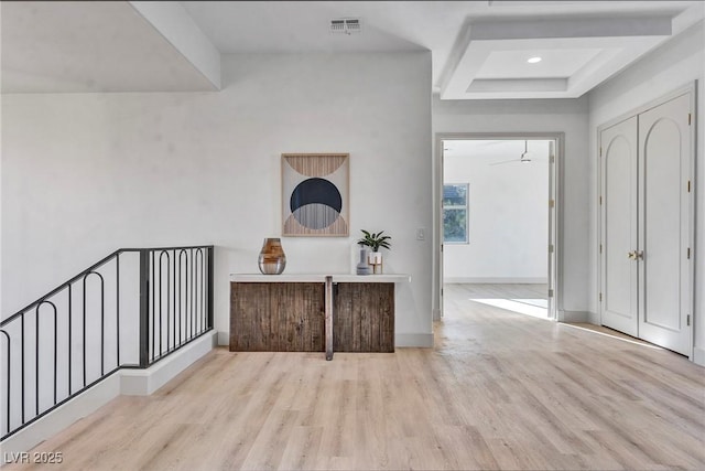 entryway featuring light hardwood / wood-style floors