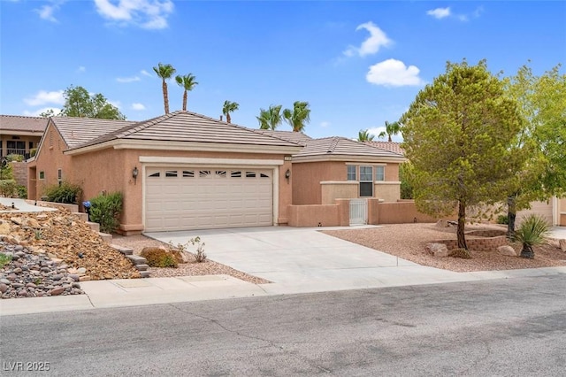 single story home featuring a garage