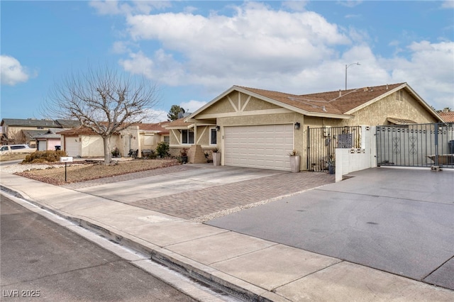 ranch-style house with a garage