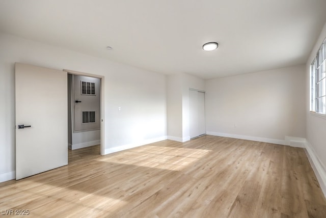 empty room featuring light hardwood / wood-style flooring