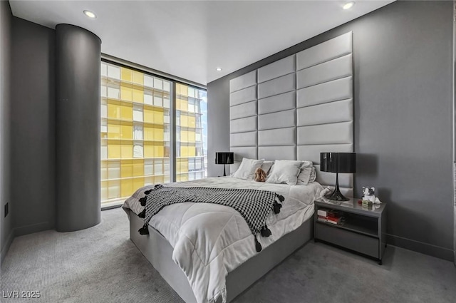 bedroom with carpet floors