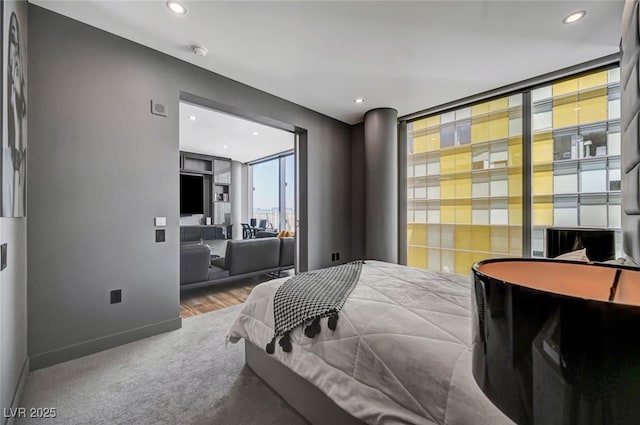 view of carpeted bedroom