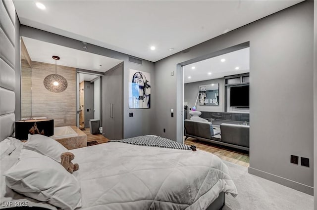 bedroom featuring wood-type flooring