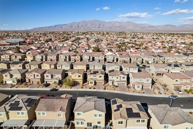 aerial view with a mountain view