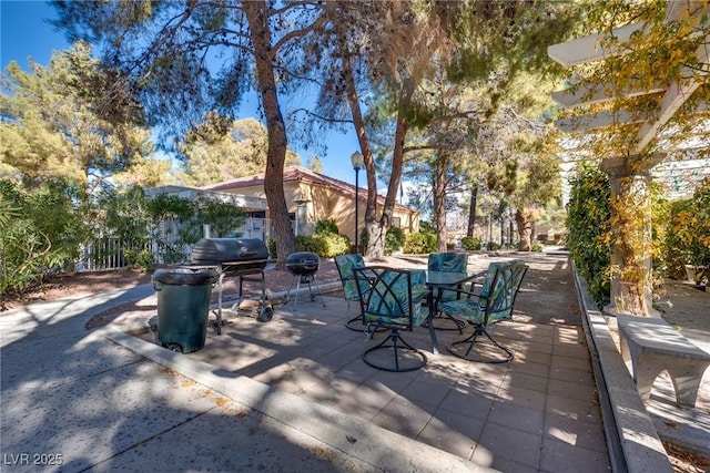 view of patio / terrace with area for grilling